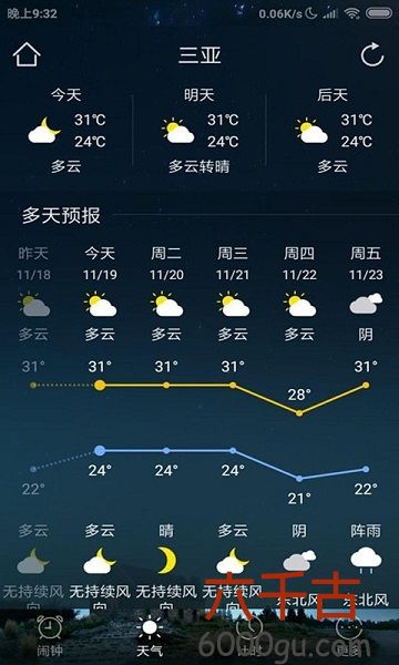 天气闹钟助手