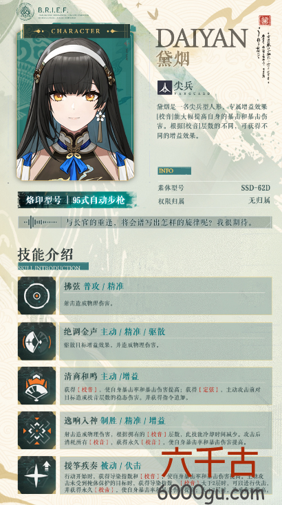 少女前线2黛烟技能--少女前线2黛烟技能一览